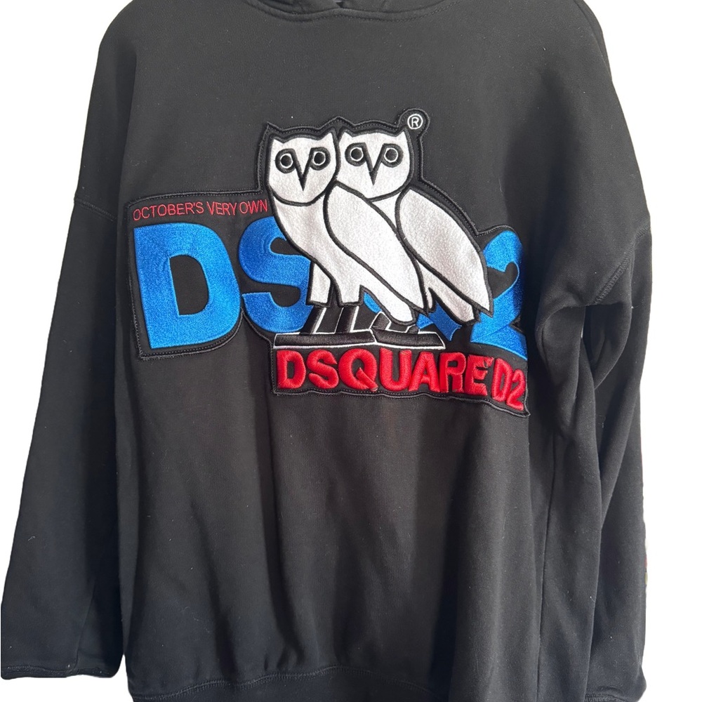 DSquared2 OVO Howl Black Hoodie Sweater Sz S